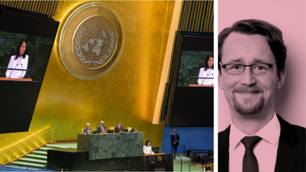 Annalena Baerbock in der UN-Generalversammlung