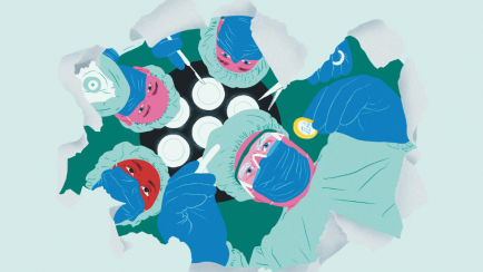 Ärzte operieren an Deutschland-Ausriss