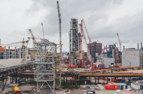 Das Werksgelände des Stahlproduzenten im niedersächsischen Salzgitter ist derzeit eine einzige Baustelle
