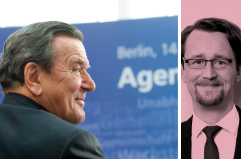 Collage: Gerhard Schröder und Mathias Brodkorb
