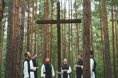 Mönche des Klosters Neuzelle