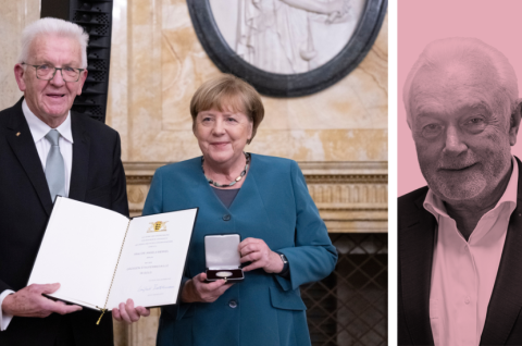 Winfried Kretschmann und Angela Merkel