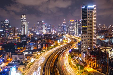 Nachtansicht von Tel Aviv