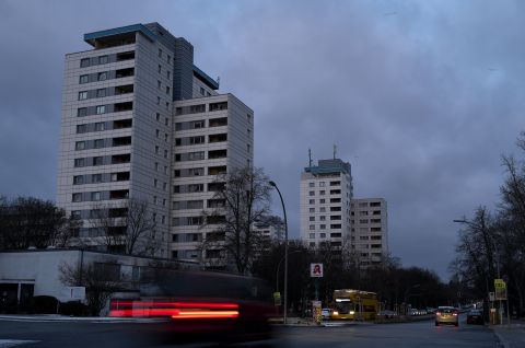 Straße in Lichterfelde während des Stromausfalls
