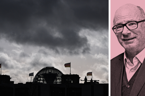 Wolken über der Reichstagskuppel