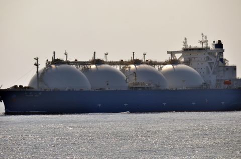 Flüssiggastanker in der Straße von Hormus