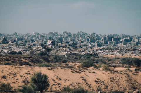 Blick auf den nördlichen Gazastreifen