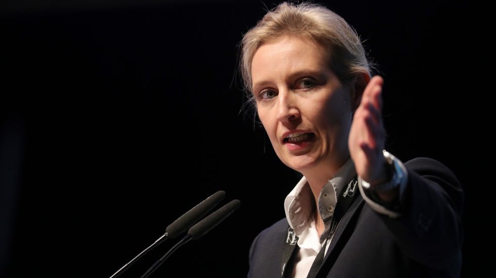 AfD-Spitzenkandidatin Alice Weidel hält eine Rede