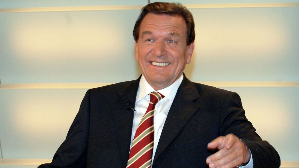 Gerhard Schröder in der Elefantenrunde 2005