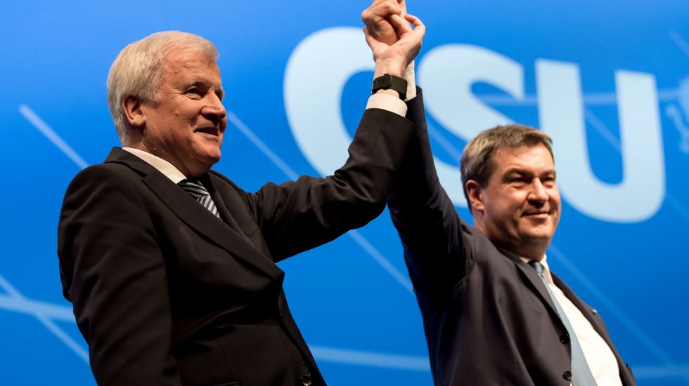 Horst Seehofer und Markus Söder beim Parteitag der CSU in Nürnberg