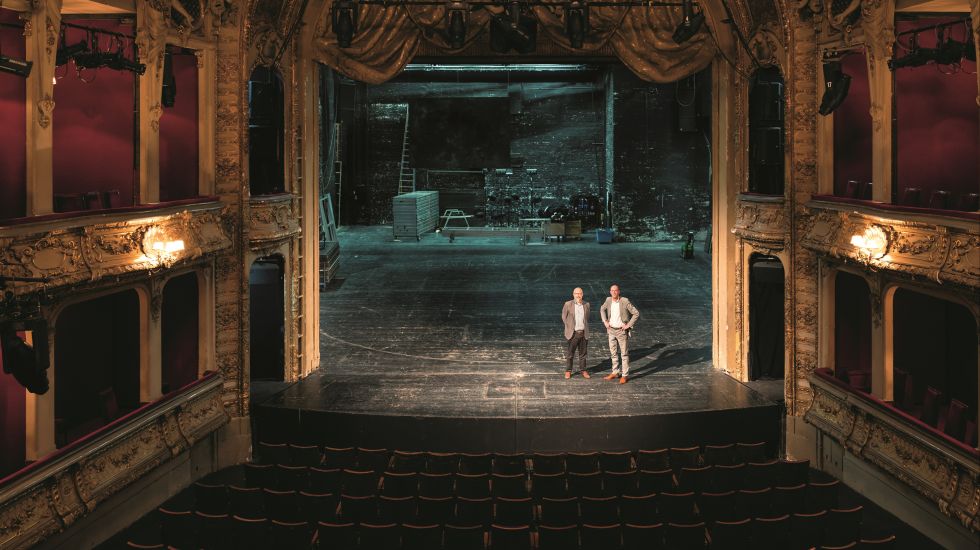  Herfried Münkler und Peter-André Alt auf der Bühne des Berliner Ensembles