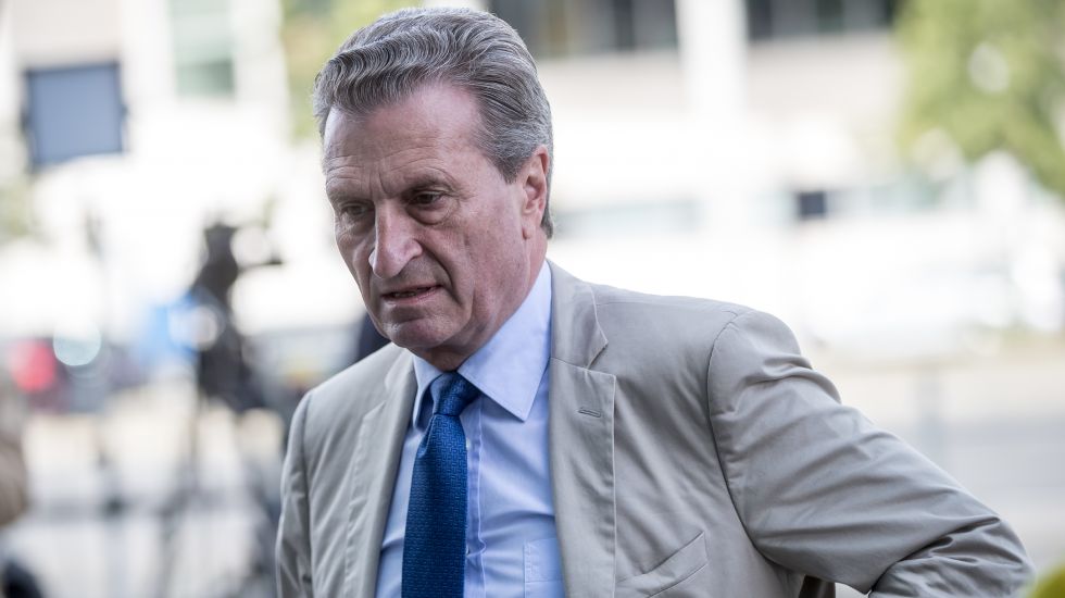 01.07.2018, Berlin: Günther Oettinger, EU-Kommissar, kommt zur Sitzung des CDU-Bundesvorstands im Konrad Adenauer Haus