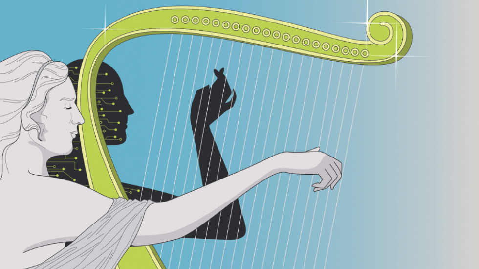 Die Maschine schreibt mit