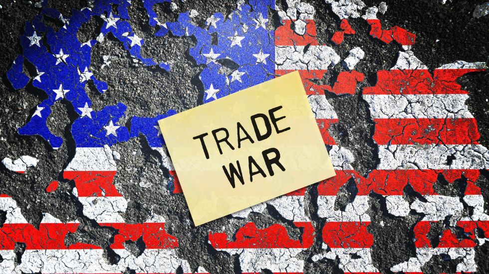 Zerbröckelnde amerikanische Flagge